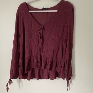 AEO Tie Blouse